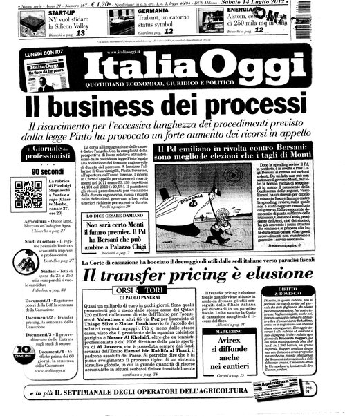 Italia oggi : quotidiano di economia finanza e politica